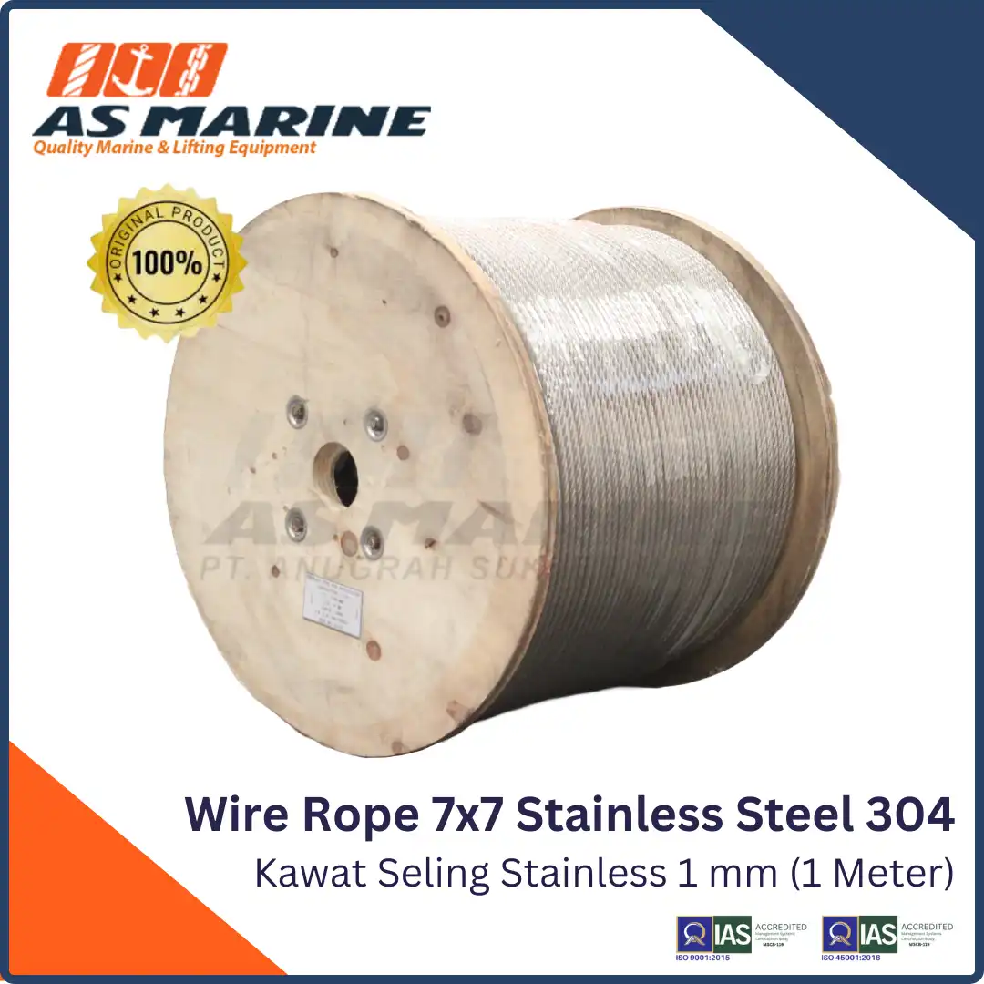 Wire Rope 7x7 Stainless Steel 304 1 mm